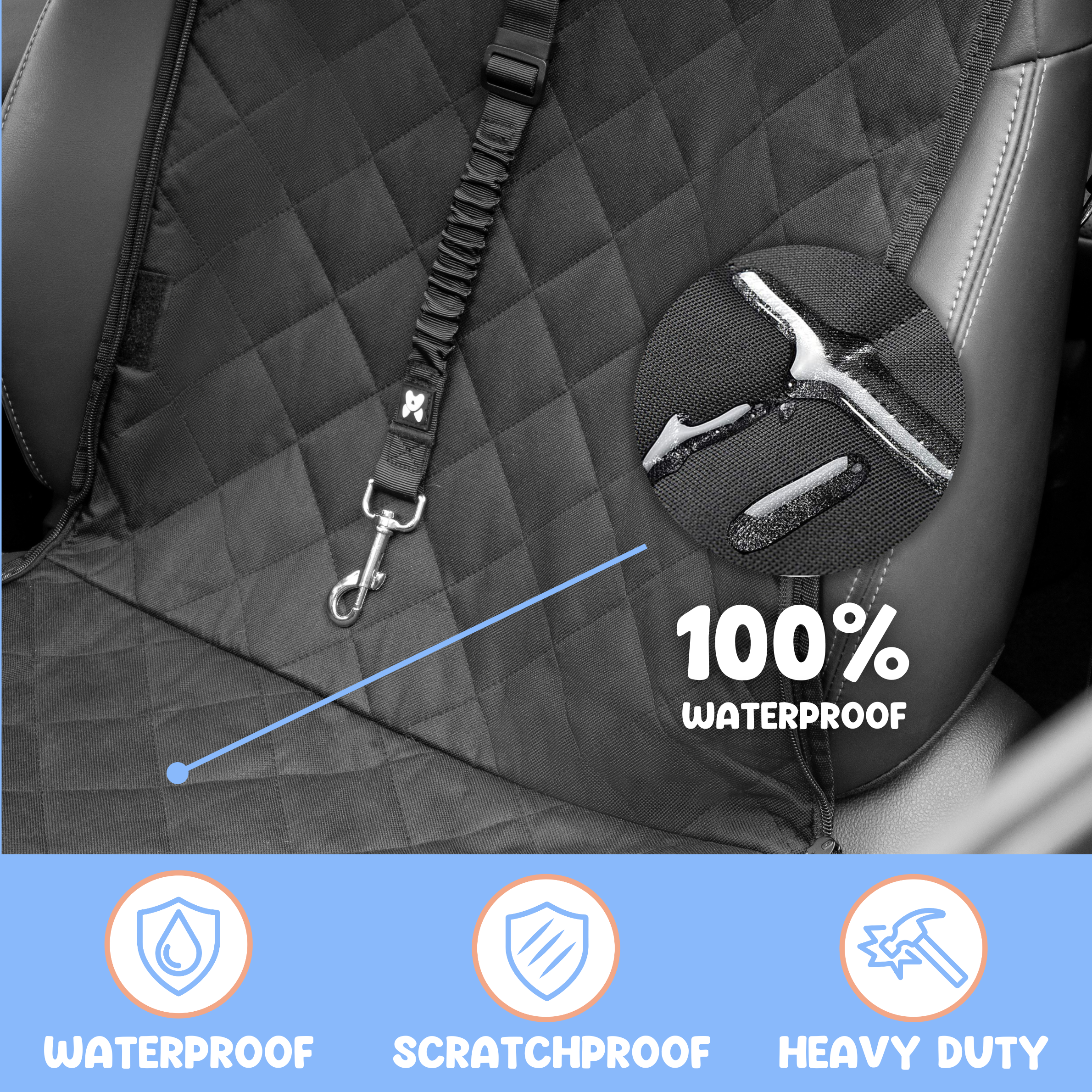 washable Dog Car Seat Cove