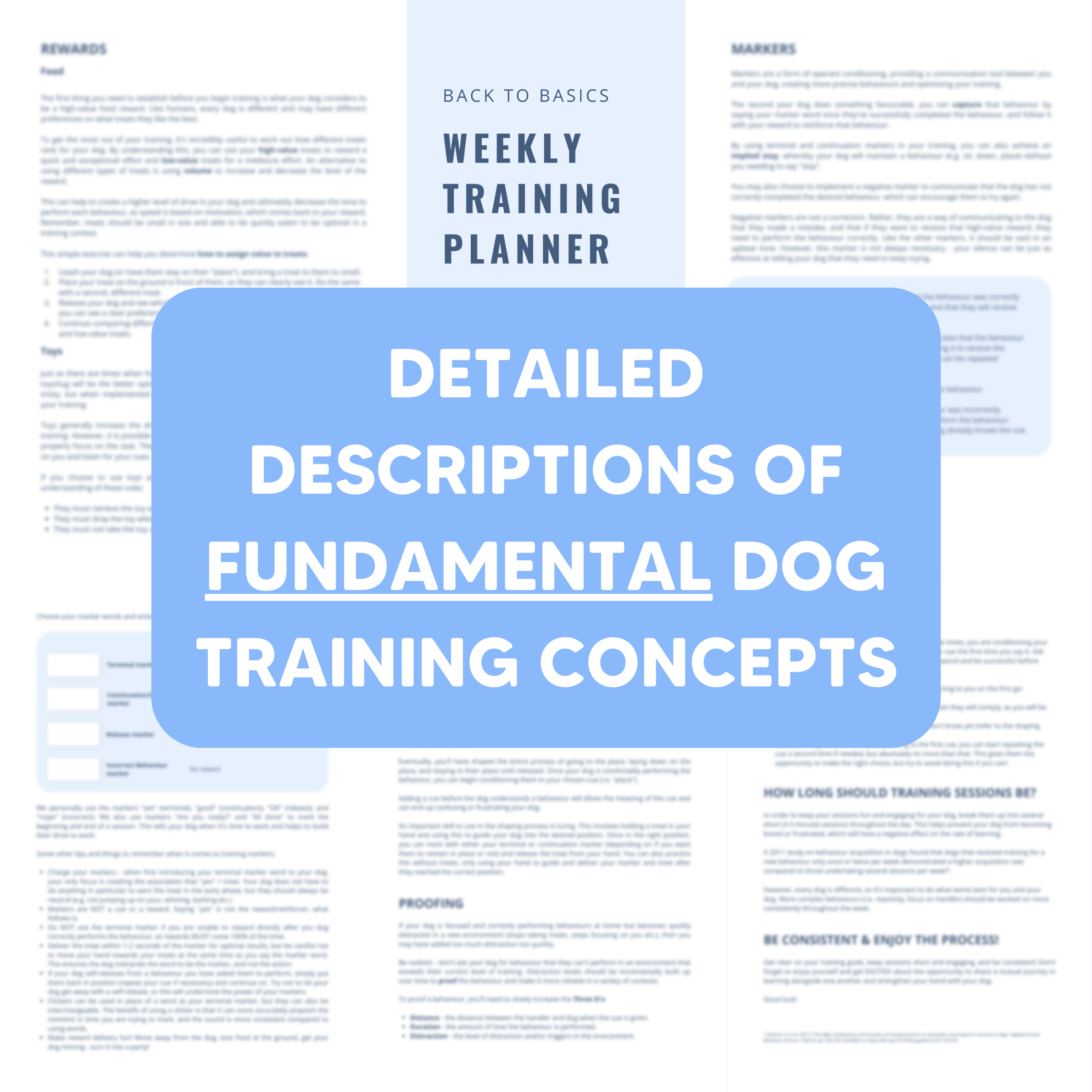 Fundamental dog training concepts