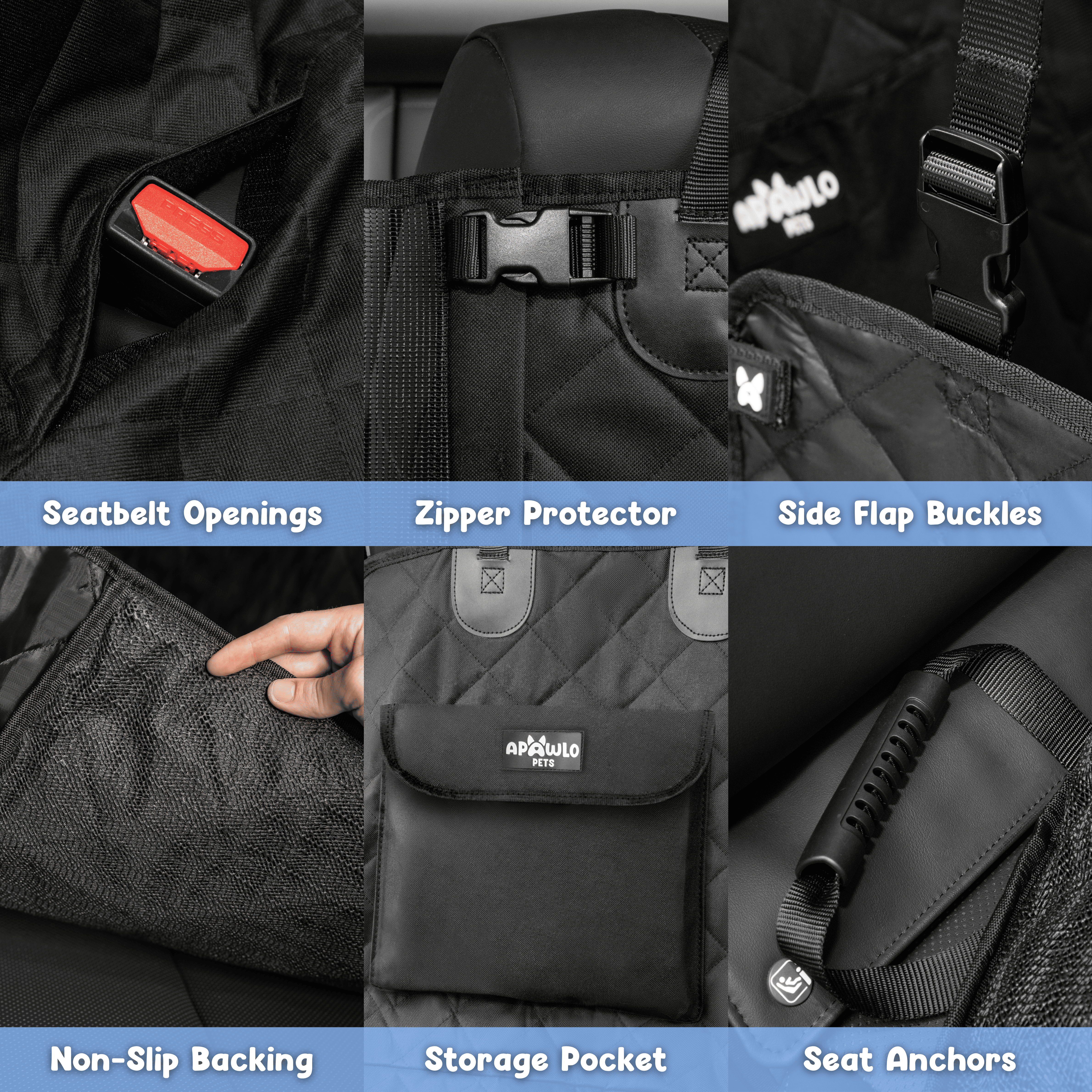 4-in-1 Dog Car Seat Cover