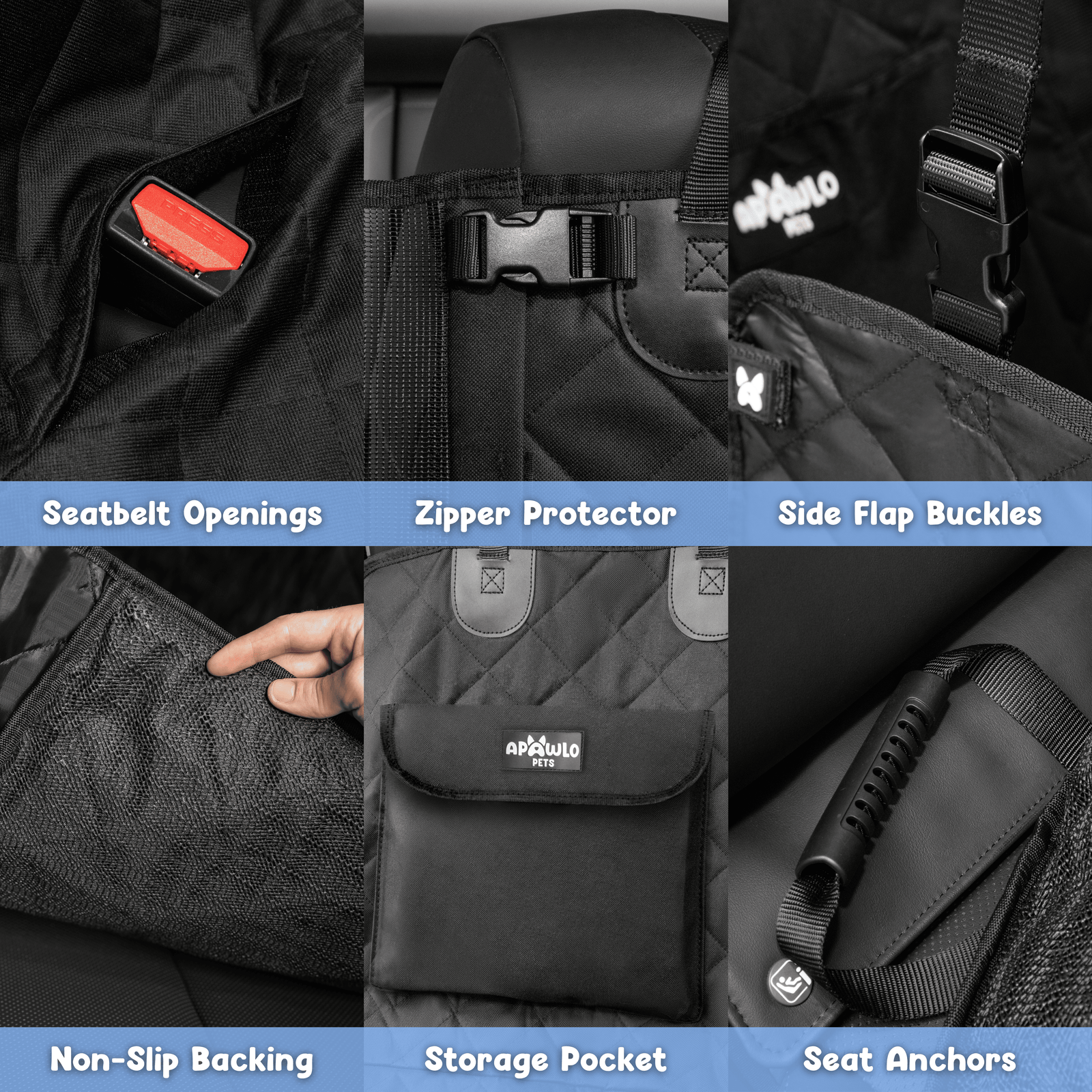 4-in-1 Dog Car Seat Cover
