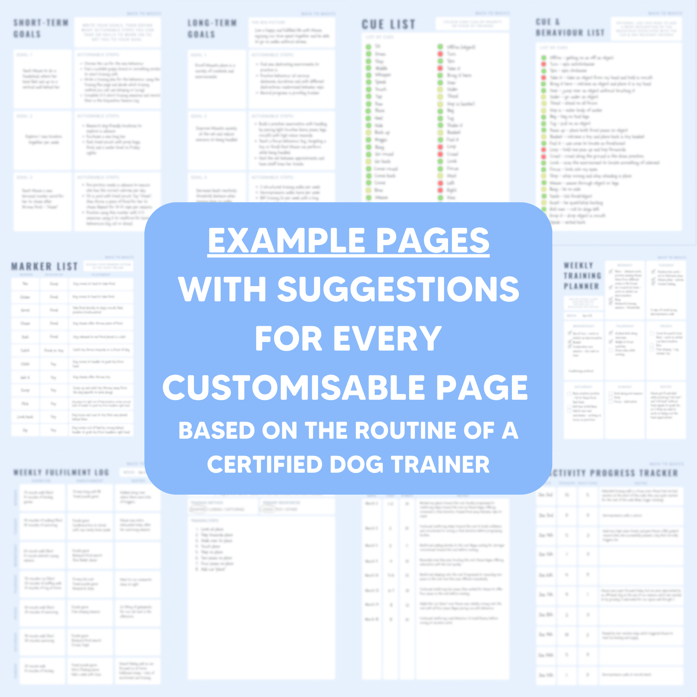 Back to Basics: Dog Training Planner