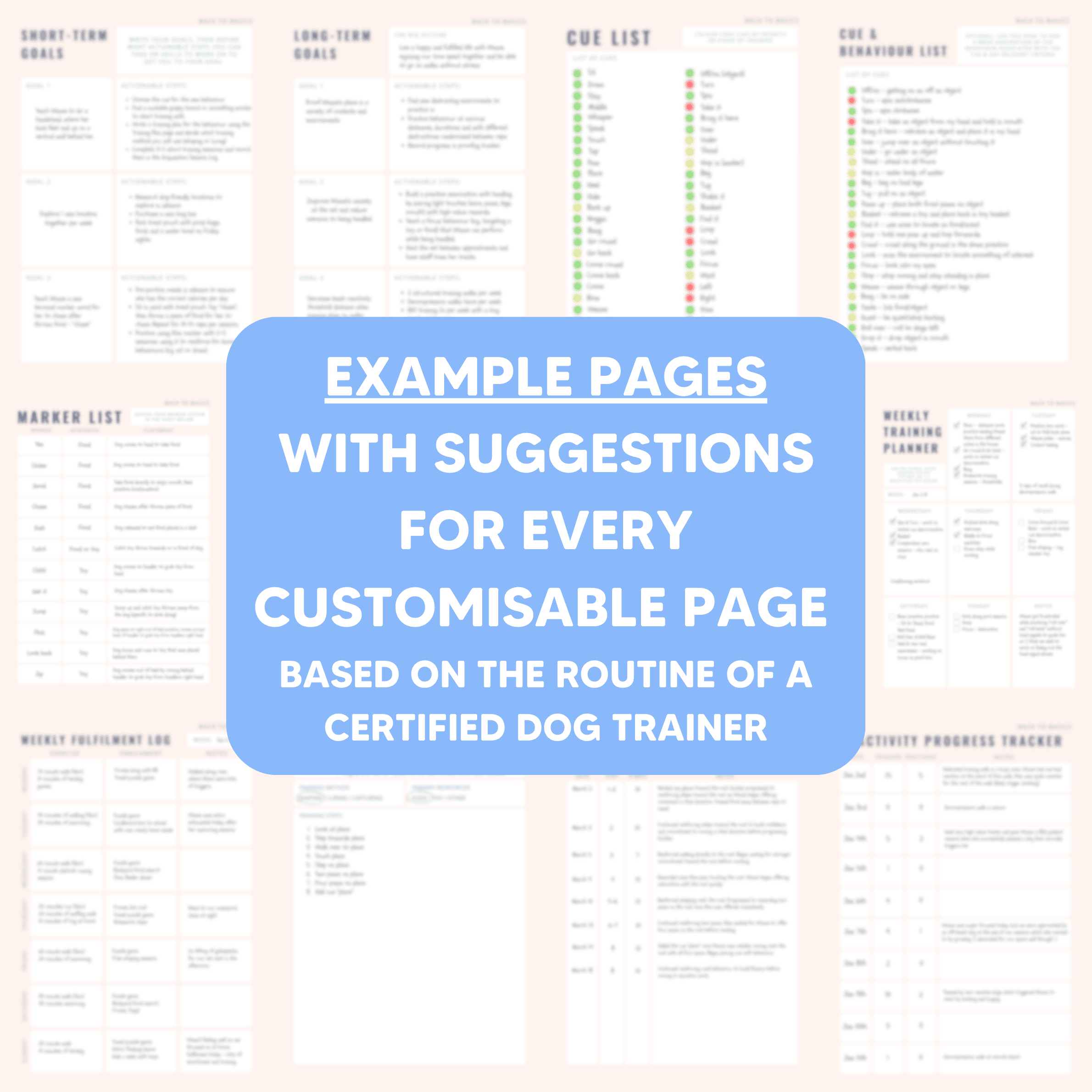 Back to Basics: Dog Training Planner