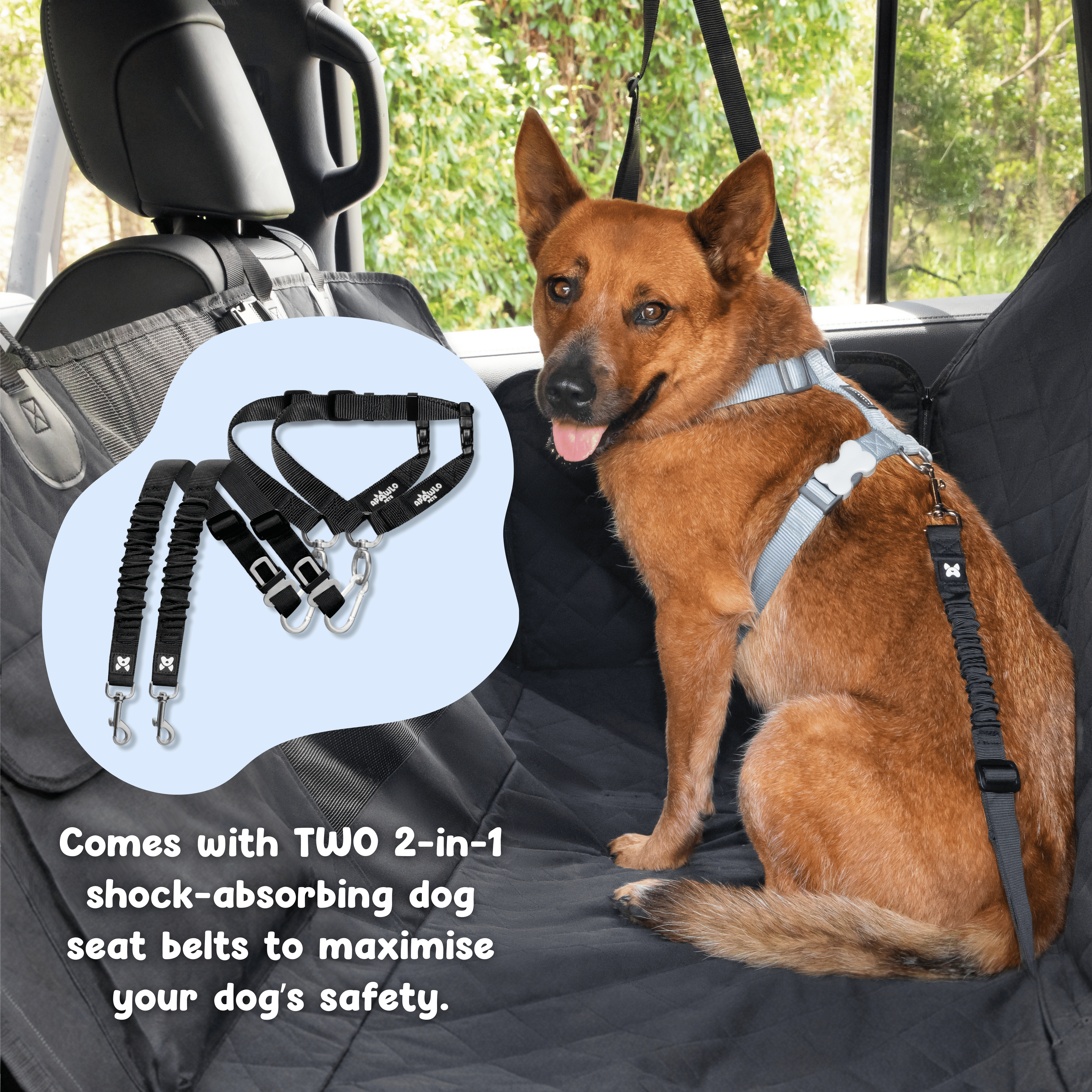 4-in-1 Dog Car Seat Cover