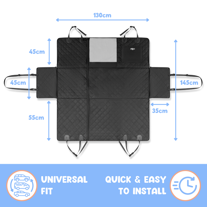4-in-1 Dog Car Seat Cover size chart