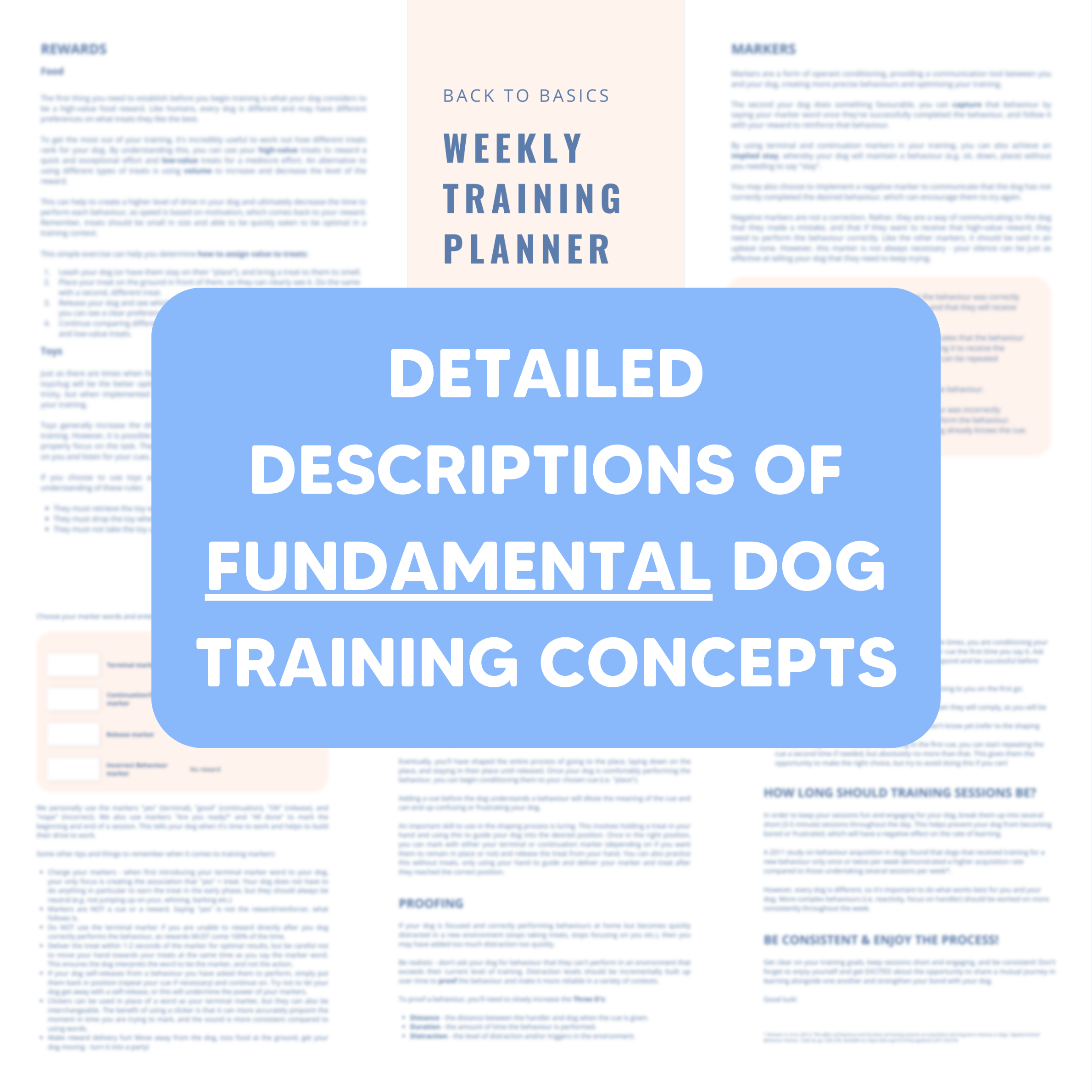 Back to Basics: Dog Training Planner