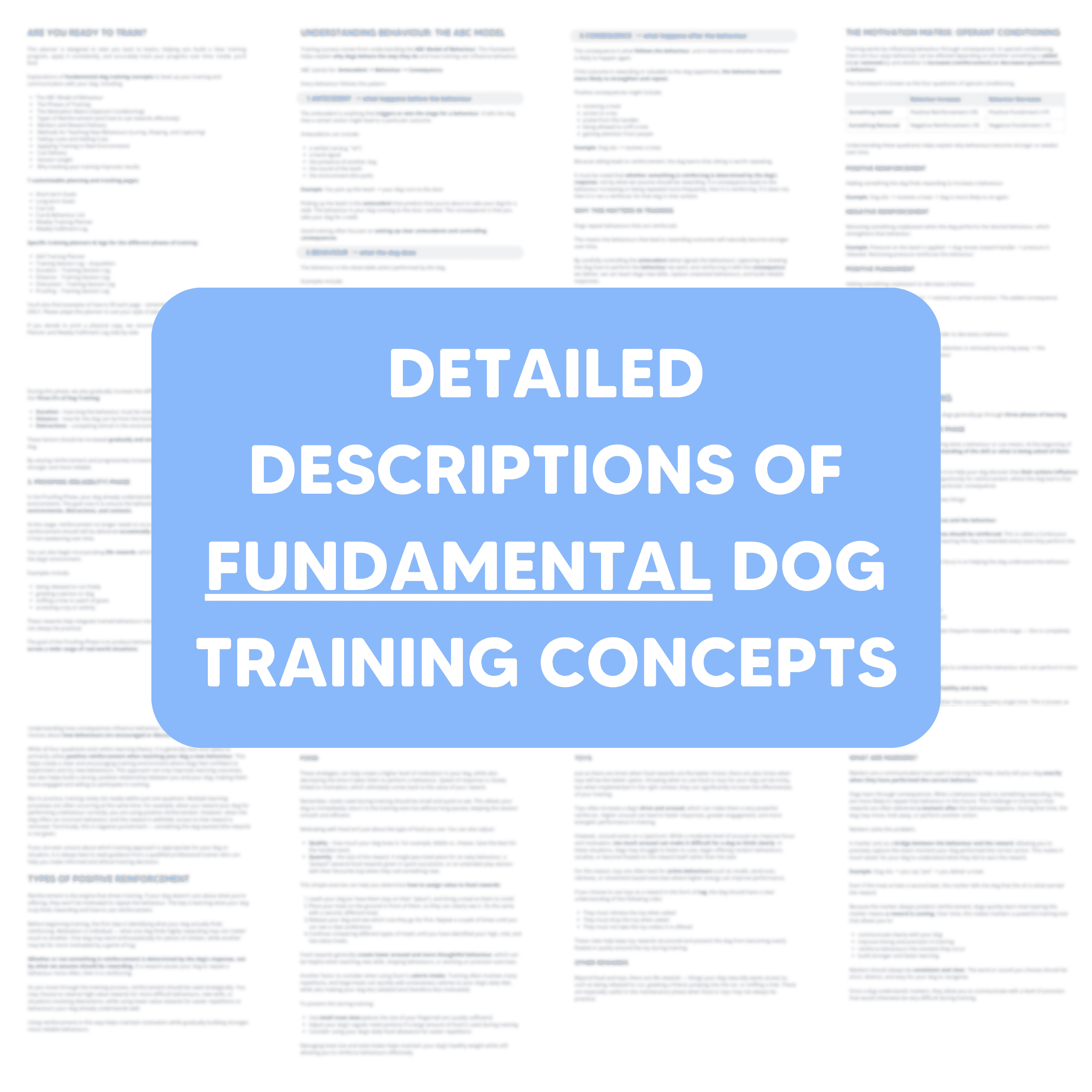 Back to Basics: Dog Training Planner