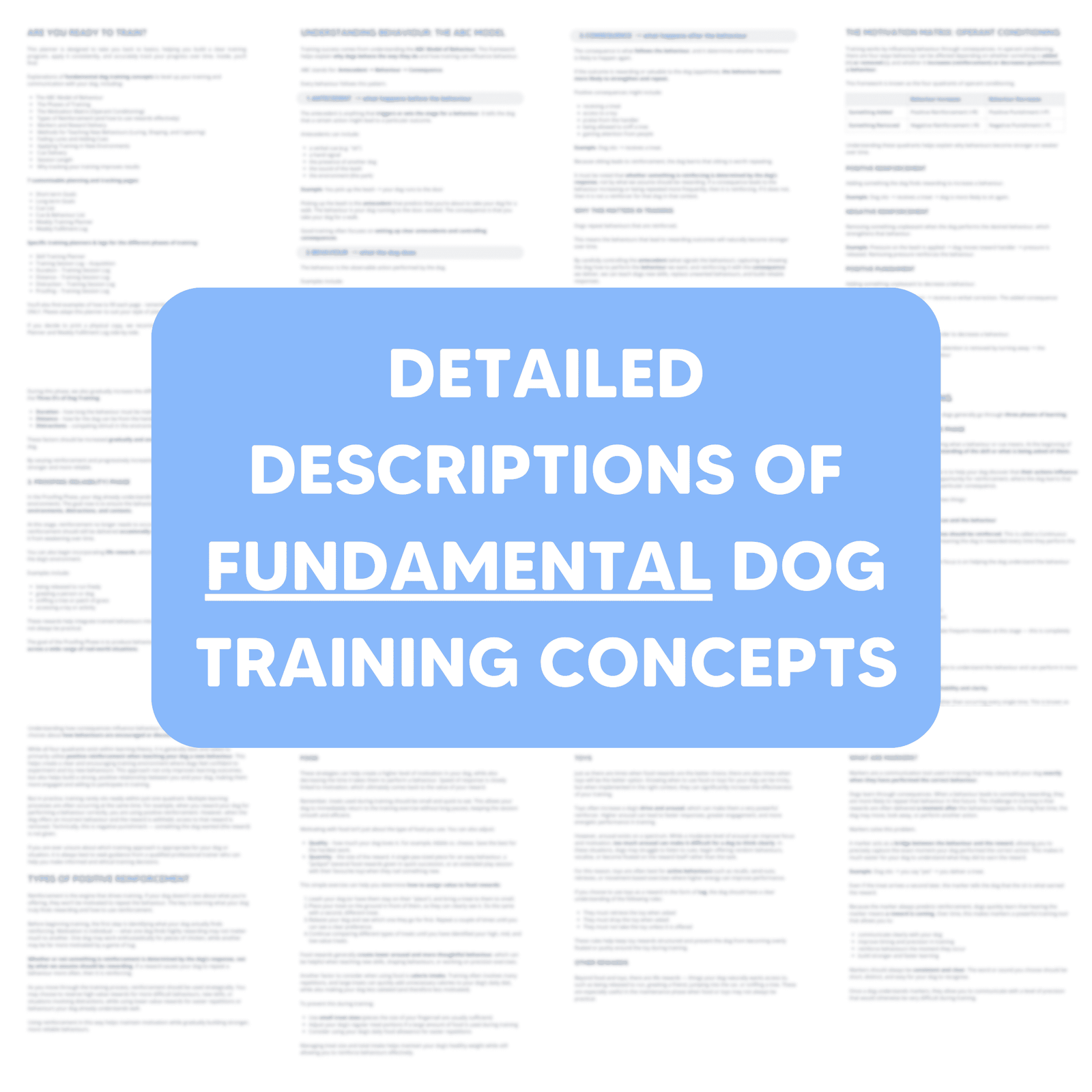 Back to Basics: Dog Training Planner