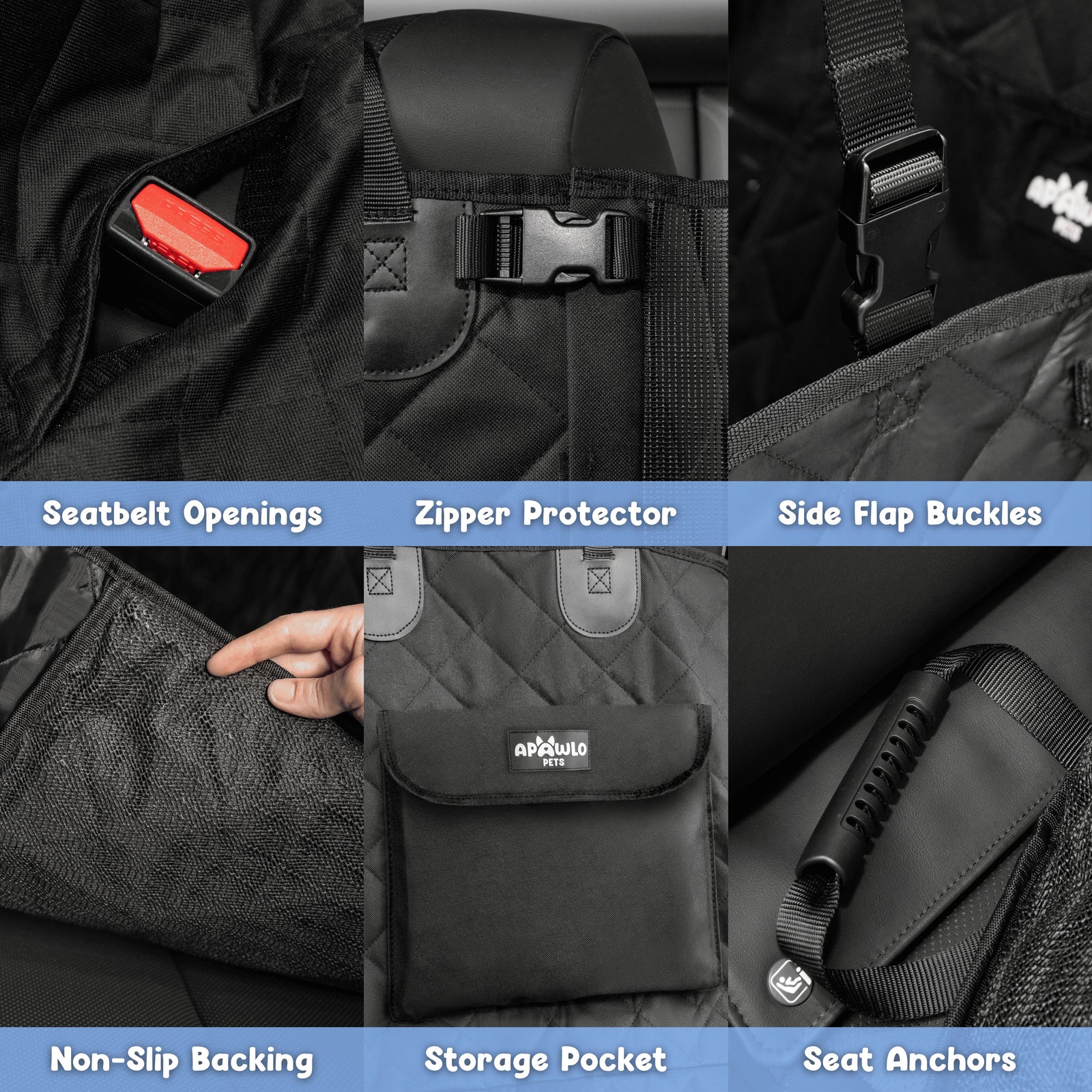4-in-1 Dog Car Seat Cover